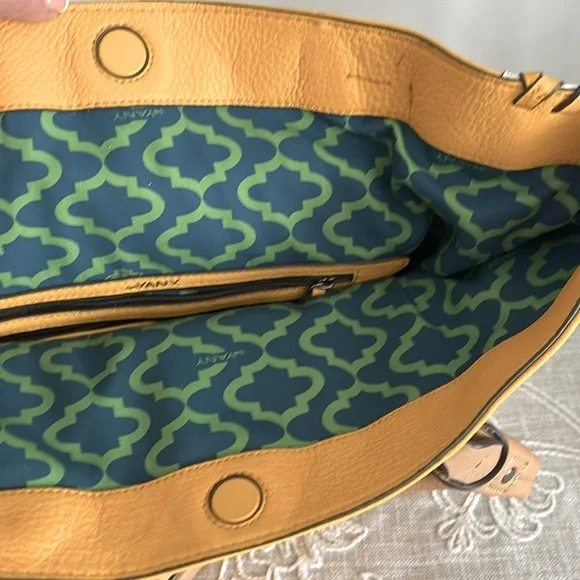 Oryany Lyssie Soft Pebbled Leather Color-Block Tote Shoulder Bag - Picture 14 of 15